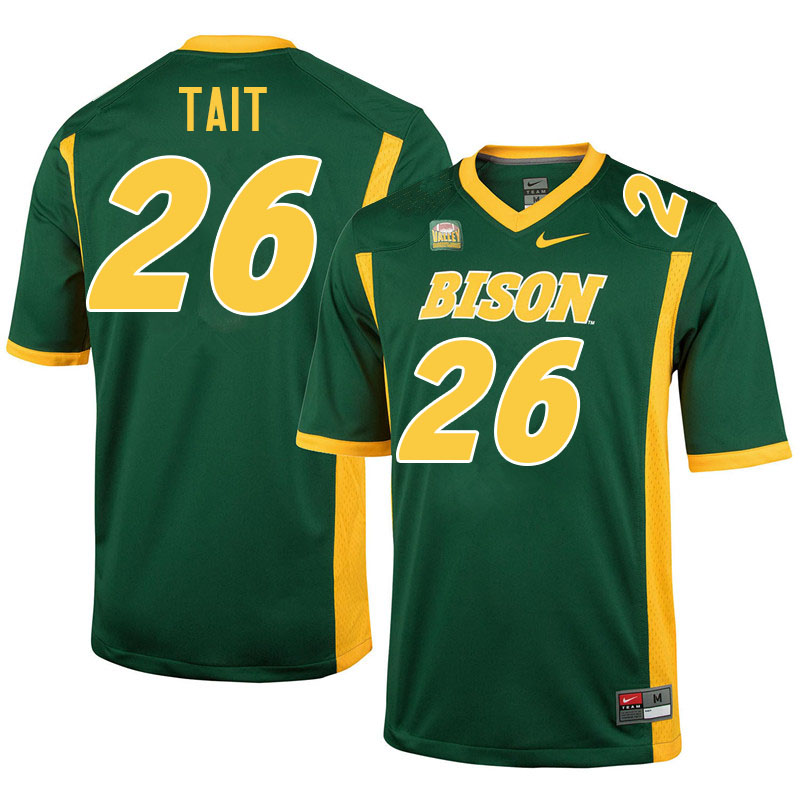 North Dakota State Bison #26 Evrett Tait College Football Jerseys Stitched-Green